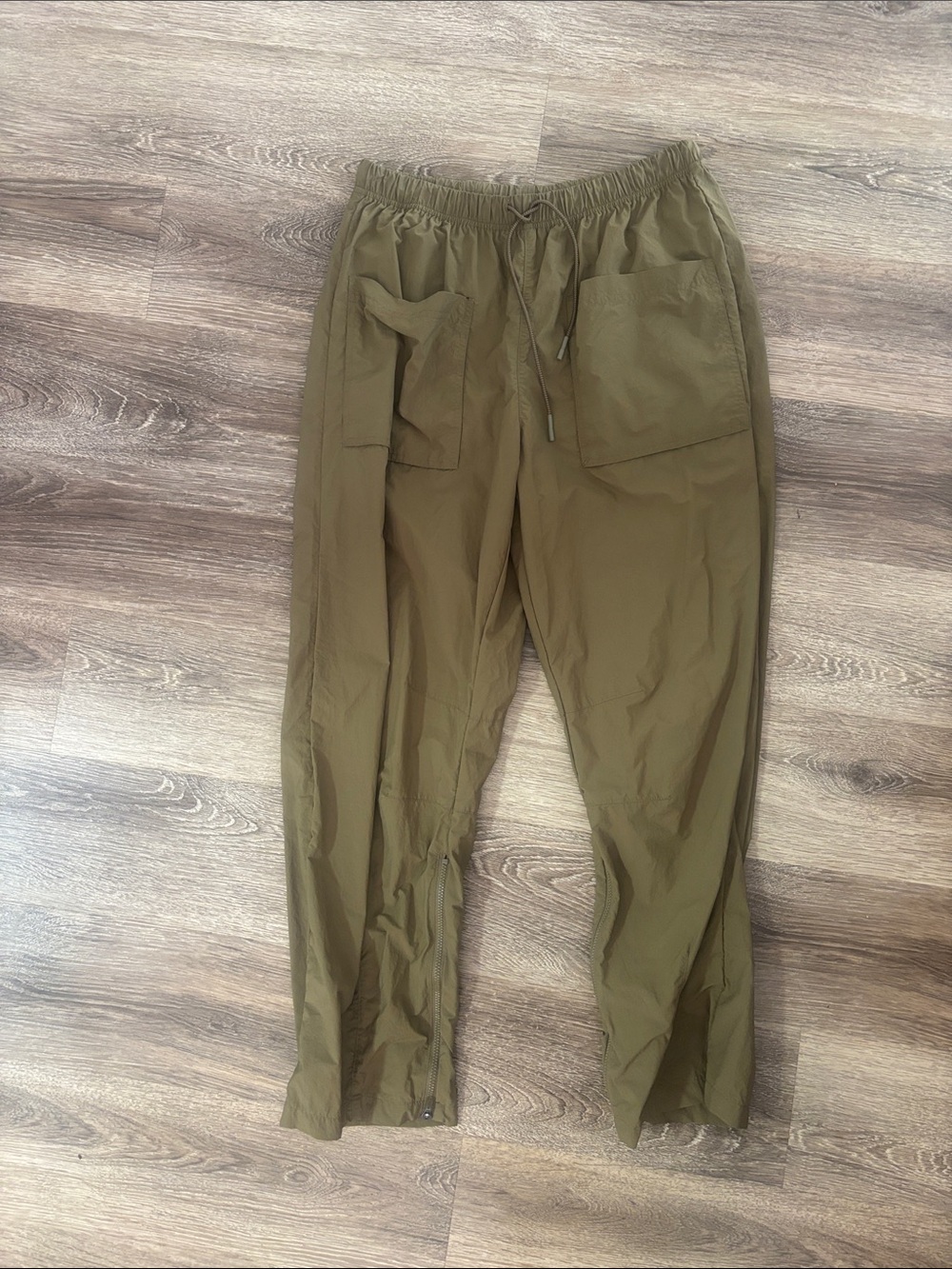 FP Movement by Free People Olive Drawstring Ankle Pants